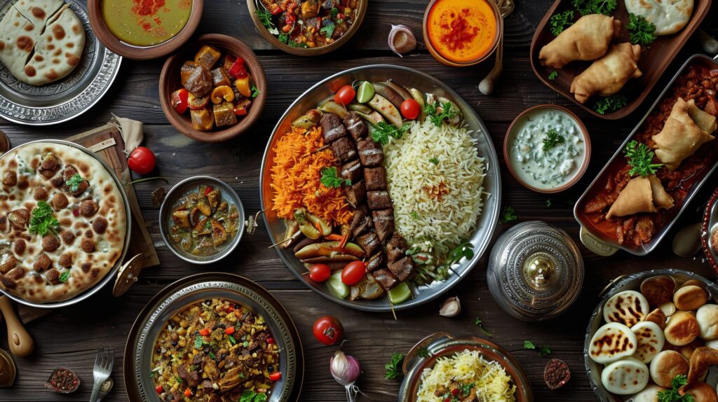 top-view-eid-al-fitr-celebration-with-delicious-food-min